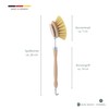 Set of 4 Wooden Washing Up Brushes - Wooden Washing