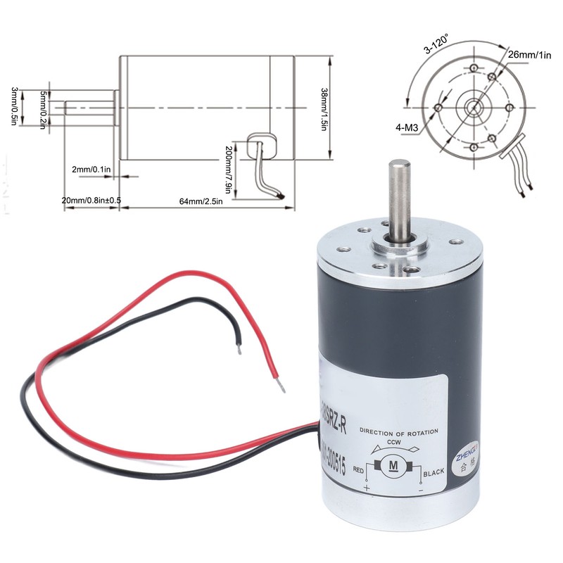 Micro DC Motor Mini Small High Speed Permanent Magnetic 2