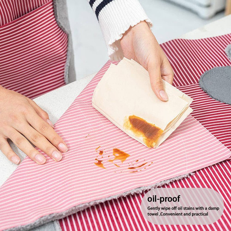 V-shine Women Kitchen Apron with Hand Wipe Pockets Adjustable Neck