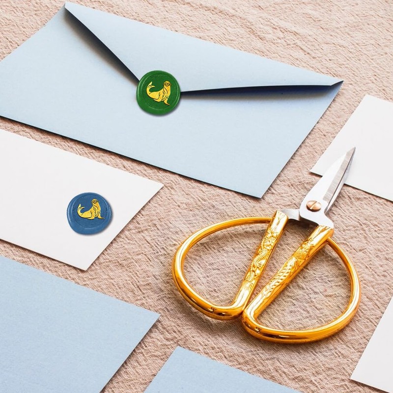 DELORIGIN Sea Lion Wax Seal Stamp Embossed Stamp Sealing Removable