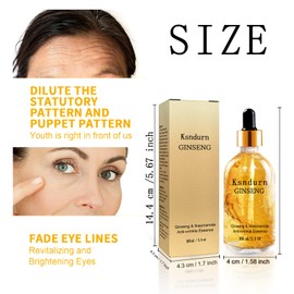 Ginseng Polypeptide Anti-Ageing Essence, Ksndurn Ginseng Anti Wrinkle Serum Anti Aging Serum for Face - Reduce Fine Lines & Wrinkles, Hydrate & Moisturise (100ML)