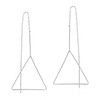 Chic Geometry Sterling Silver Triangle Thread Slide Earrings