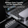 USB 4 Cable 6.6FT for Thunderbolt 5 Cable 80Gbps, up