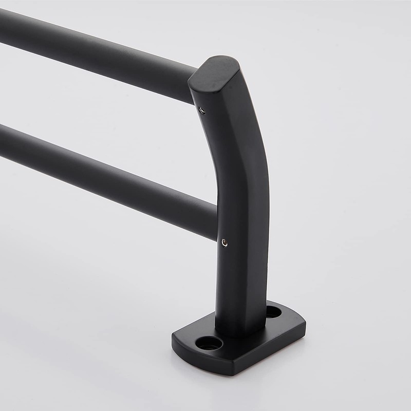 Dancrul Black Double Towel Bar, Hand Towel Racks for Bathroom
