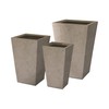 Kante 24.4, 18.5, 15.7 Inch Tall Tapered Concrete Planter (Set