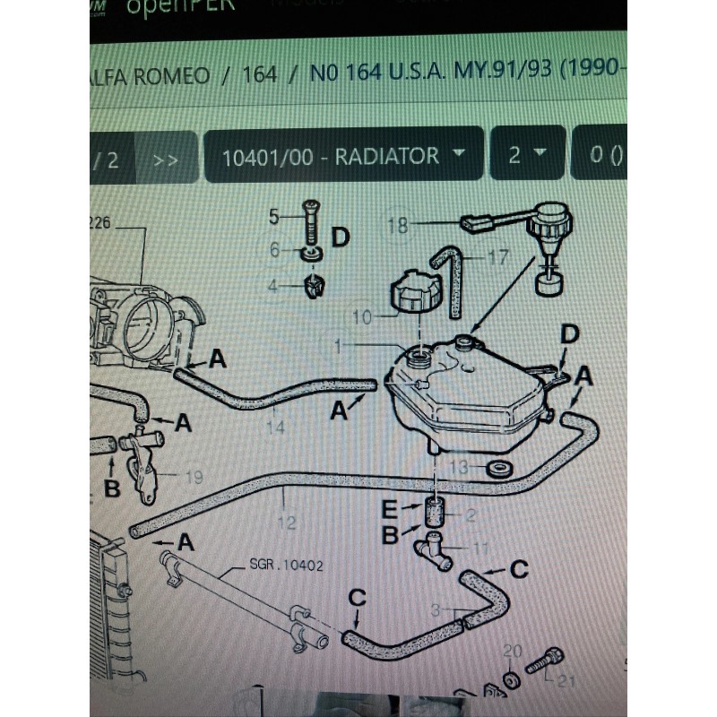 Alfa Romeo 60592753 Alfa Romeo 164 - Coolant Level Sensor
