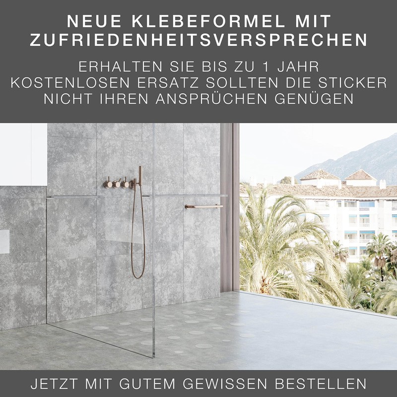 VMbathrooms non-slip stickers for bath & shower, round