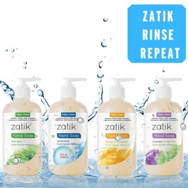 Zatik Naturals Liquid Hand Soap Orange & Bergamot Moisturizing Handwash - Pack of 6