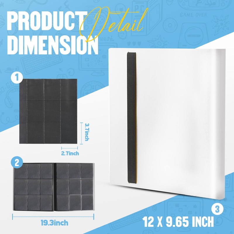 Card Binder 9-Pockets, Trading Card Binder, 20 Pages, 360 Card