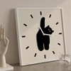 Wall Clock Innovative Nordic Style Cute Cat Pattern Silent Prevents