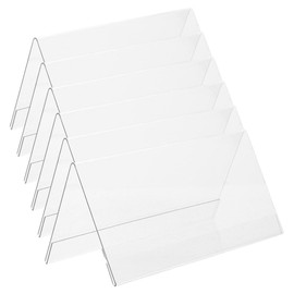 Ciieeo Table Menu Stand 6pcs Acrylic Name Tent Holder Desk Nameplate Signs Name Card Display Holder Reusable Name Tent Stand Table Seat Card Holder for Office Conference Meeting Room
