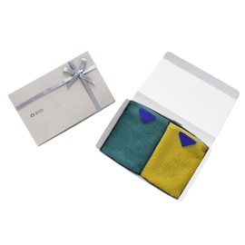 [ASO] ss-kt270-h2 99 Towel, Kuku Towel, Gift Wrapping, Towel Handkerchief, Hand Towel, Imabari, Colorful, Bi-Color, 2-Piece Gift Set (Black Tag, Colorful)