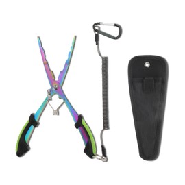 CAPASTEC Fishing Pliers, Stainless Steel Freshwater Fishing Pliers, Needle Nose Pliers Fishing, Versatile Fishing Tool with Nonslip Grip, Green, 1 Set