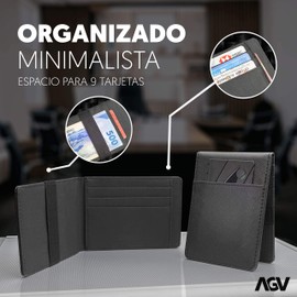 Cartera para Caballero Minimalista con Banda para Billetes | Incluye Navaja de Cartera de Regalo
