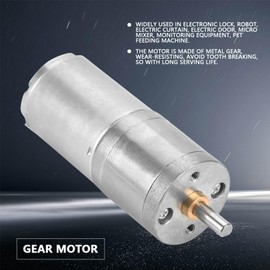 1 x 25 mm DC 12 V 25GA-370 Low Speed Metal Gear Motor for Electronic Lock Electric Toy Car Children Motorcycle (12 V 100 RPM)