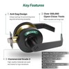 Commercial Privacy Indicator Door Lever Lock - Modern Matte Black