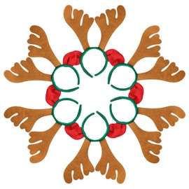 Max Fun 24Pcs Christmas Reindeer Antlers Headband Christmas Hairbands for Kid's Christmas Holiday Party Favors