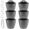 HOIGON 6 Pack 7 Inch Self Water Hanging Plants Pot,