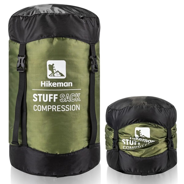 HIKEMAN Compression Sack, 50% More Storage! 12L/19L/32L/46L/53L Compression Stuff Sack,
