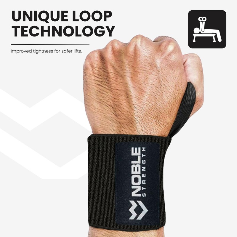 Stiff Wrist Wraps (22" Premium Quality) 56 cm for Powerlifting,