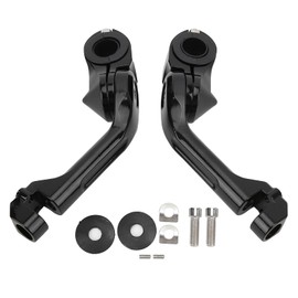 KIMISS 1 Pair of Adjustable Highway Footrest Mounts, Motorcycle 360° Adjustable Footrest Clamp Replacement for 32 mm Highway Engine Guard