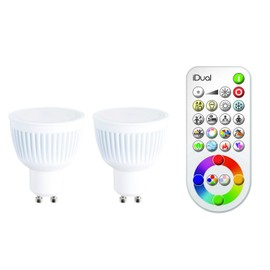 jedi iDual lighting GU10 230 lm Pack of 2 Includes Remote Control 140192882