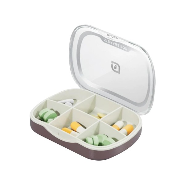 BJGZ-HC Compartment Small Pill Box, 7 Day Pill Box, Purple