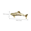 LIFKOME Brass Shark Figurine Desktop Decor Unique Shark Shaped Adornment