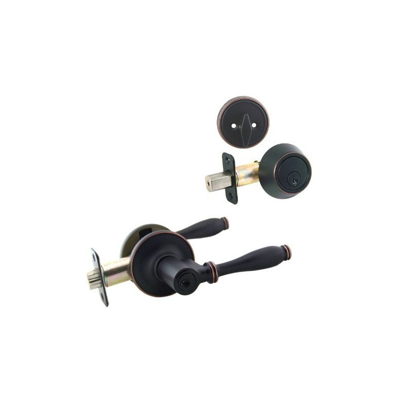 Designers Impressions Villa Design Oil Rubbed Bronze Entry Lever with