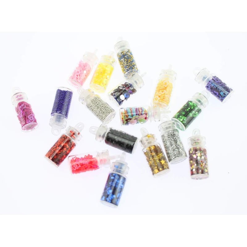 Olive-G Cute Mini Bottled Hologram Brion Decor Parts Assorted, Set