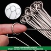 7.9" Metal Kebab Skewers, 20pcs Chicken BBQ Skewer Stainless Steel
