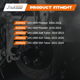 Brake Pads for Honda Pioneer1000 (2016-2022) &Talon 1000 (2019-2024) Front & Rear Semi-Metallic, Replaces OEM: 06451-HL4-A01,Compatible with Pioneer, Talon, S2R, S2X, S4X (Semi-Metallic)