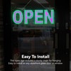 Thirdpolite Pink/Green LED Open Sign for Business 30x10 inch, Ultra