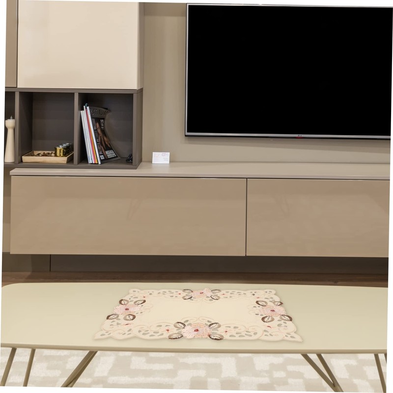 Cabilock 1 Set 2pcs Placemat Rose Gold Table Cloth Tablecloths