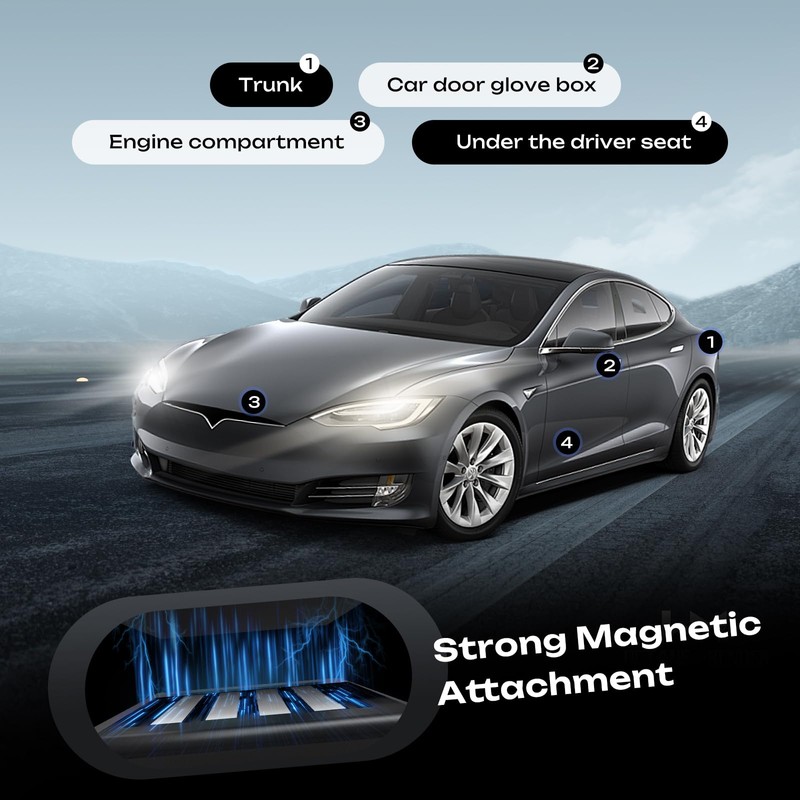 4G LTE GPS Tracker USA/Canada Coverage Multi Alerts with Car