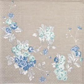 AM Décor - 20 Count Soft 3-Ply Decoupage Luncheon Paper Napkins -13" x 13" (Unfolded) Peaceful Garden