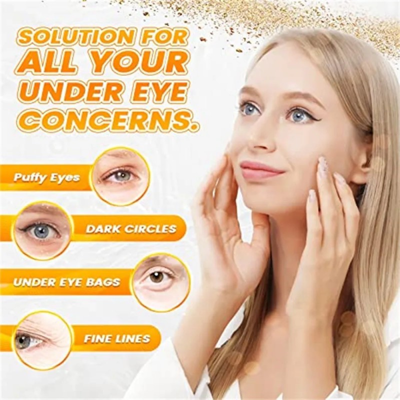 Mascarilla De Oro De 24 Quilates Para Contorno De Ojos,
