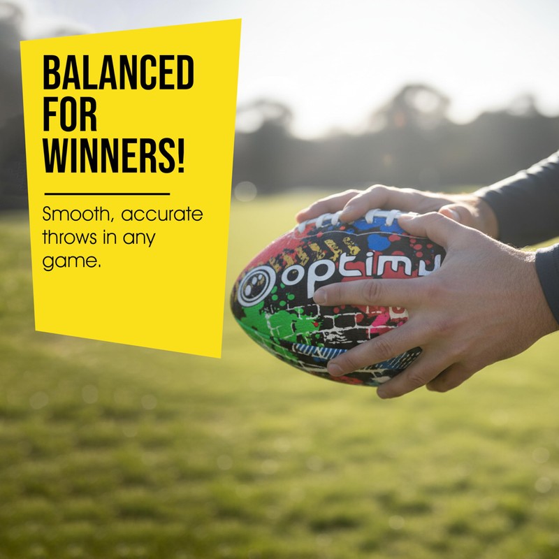 Optimum Street American Football - Durable Rubber Training Ball -