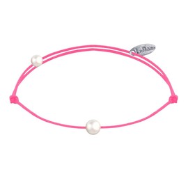 LES POULETTES BIJOUX - Bracelet Link Small White Cultured Pearl, Textile, Pearl