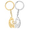 LONYOO Stainless Steel Couple Gifts Cute Giraffe Keyring Matching Keychain