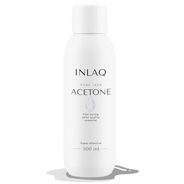 INLAQ 100% reines Aceton Nagellackentferner | aceton uv nagellack entferner | Aceton Reiniger Pur | shellac gellack entferner | Nail Polish Remover | 500ml