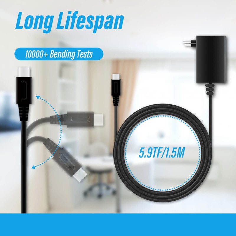 ZHITING Netzteil für Switch,Ladegerät für Switch,Ladekabel AC Adapter 15V 2.6A