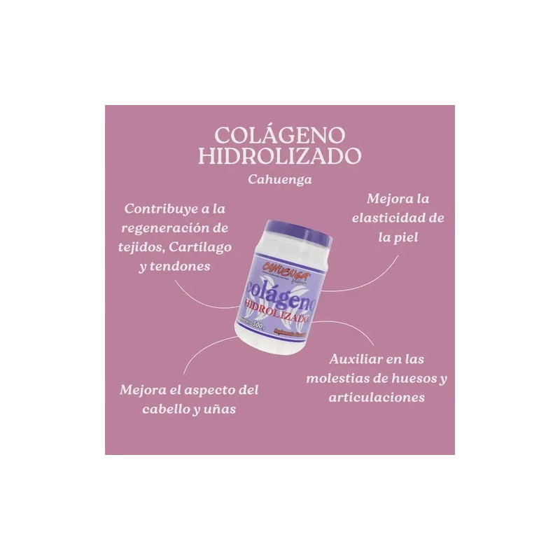 Colágeno Hidrolizado Cahuenga Polvo 500g Sin Sabor con Complejo B