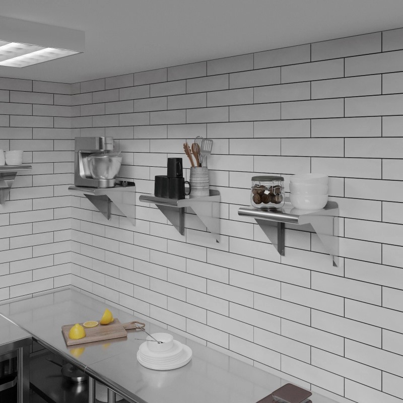 AmGood 12 in. x 12 in. Stainless Steel Wall Shelf