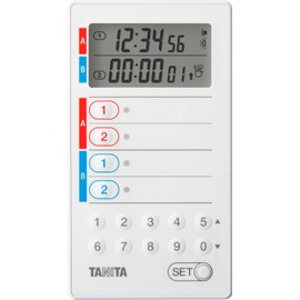 Tanita TD-427-WH Commercial Digital Timer, 100 Hour Meter, White, 3.5 x 6.3 x 1.1 inches (8.9 x 16 x 2.8 cm)