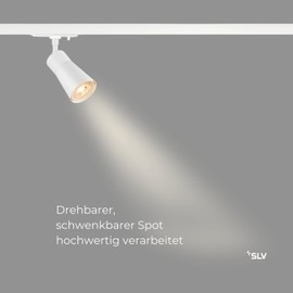Puri 2.0 Cone Rail Spotlight for 1 Phase Rail System, White