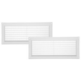 Vent Systems 3" x 10" Inch (Opening Dimensions) White - Pack of 2 - Plastic Air Return Grill HVAC Vent Cover for Home Improvement Vent Duct Cover 5" x 12" Inch (Overall Dimensions)