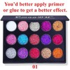Mysense 30 Colors Glitter Eyeshadow Palette,Party Diamond Pressed Pighmented Mineral