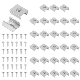 PATIKIL Neon Rope Light Mounting Brackets, 30 Pcs Neon LED Lights Stainless Steel Install Fixing Clips Accessories for 14-17mm Silicone Neon Sign Flex Strip Lighting