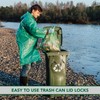 TonGass (2-Pack, Black Garbage Trash Can Locks with Wire Ropes